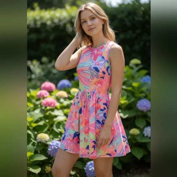 Lilly Pulitzer Sleeveless Kassia Playa Hermosa Dress. Size 0. - Picture 1 of 16